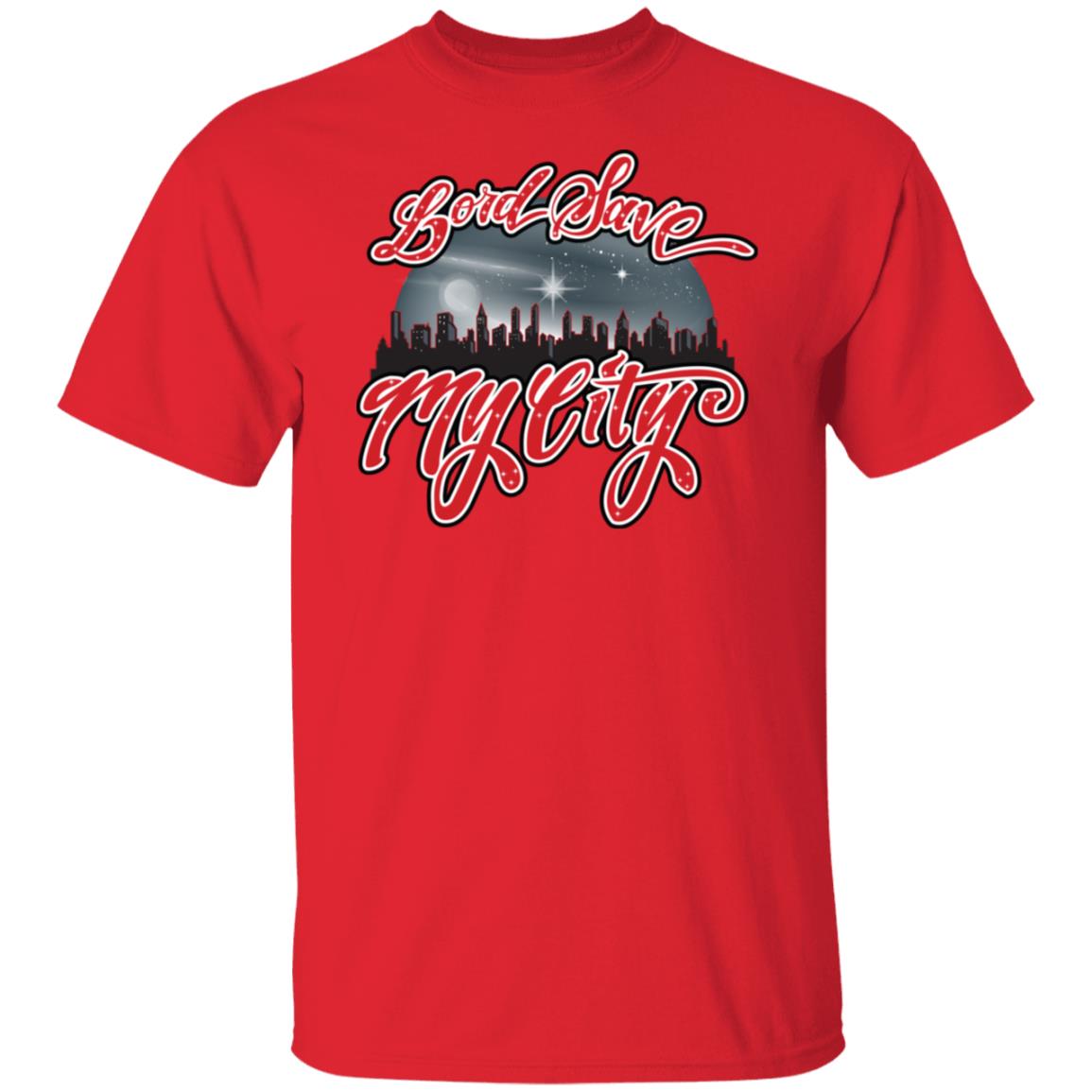 LORD SAVE MY CITY™ Signature Logo T-shirt (Royalty Red)