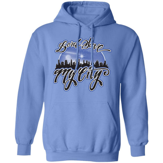 LORD SAVE MY CITY® Signature Logo Hoodie (Royalty Blue Logo)